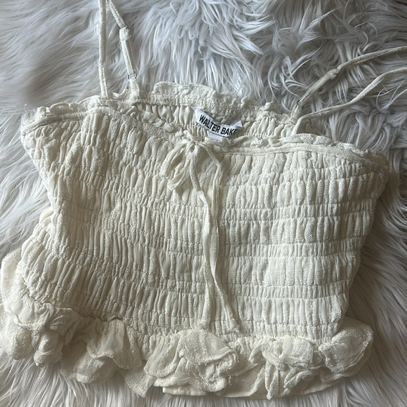 Walter Baker Lydia Top smocked design- Ivory - Picture 4 of 4